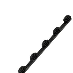 EF SQ TUBE 6 WIRE BLACK STRAIGHT