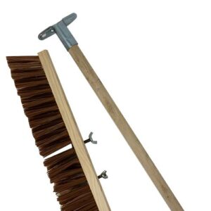 BROOM GUTTER BROWN - with metal fitting Hard Fibre 450 mm
