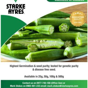 VEG SEEDS OKRA CLEMSON SPINELESS 25 g STARKE