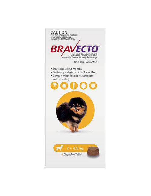 BRAVECTO DOG TOY BREED (2-4kg)